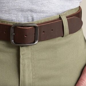 Duluth Trading Company Mens Vintage Brown Leather Style 50858 Work Belt 42 XL